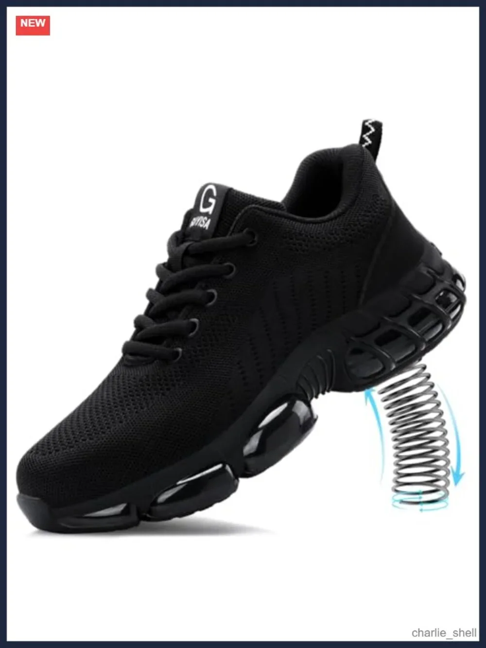 Steel Toe Work Shoes Men Lightweight Safety Sneakers Puncture Resistant Low Top